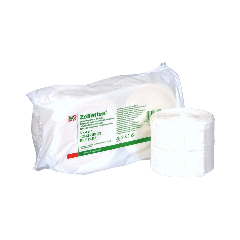 Zelletten® Zellstofftupfer Rolle 4 x 5 cm, unsteril, 2 x 500 Stk. – L&R