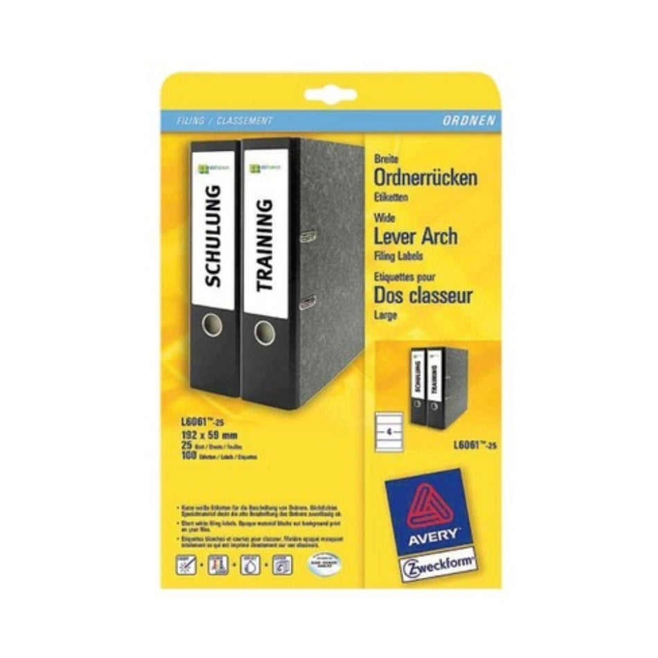 AVERY Zweckform L4761-25 Ordnerrücken Etiketten