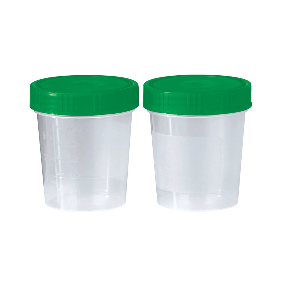 Urinbecher 100 ml mit Grünem Deckel, unsteril