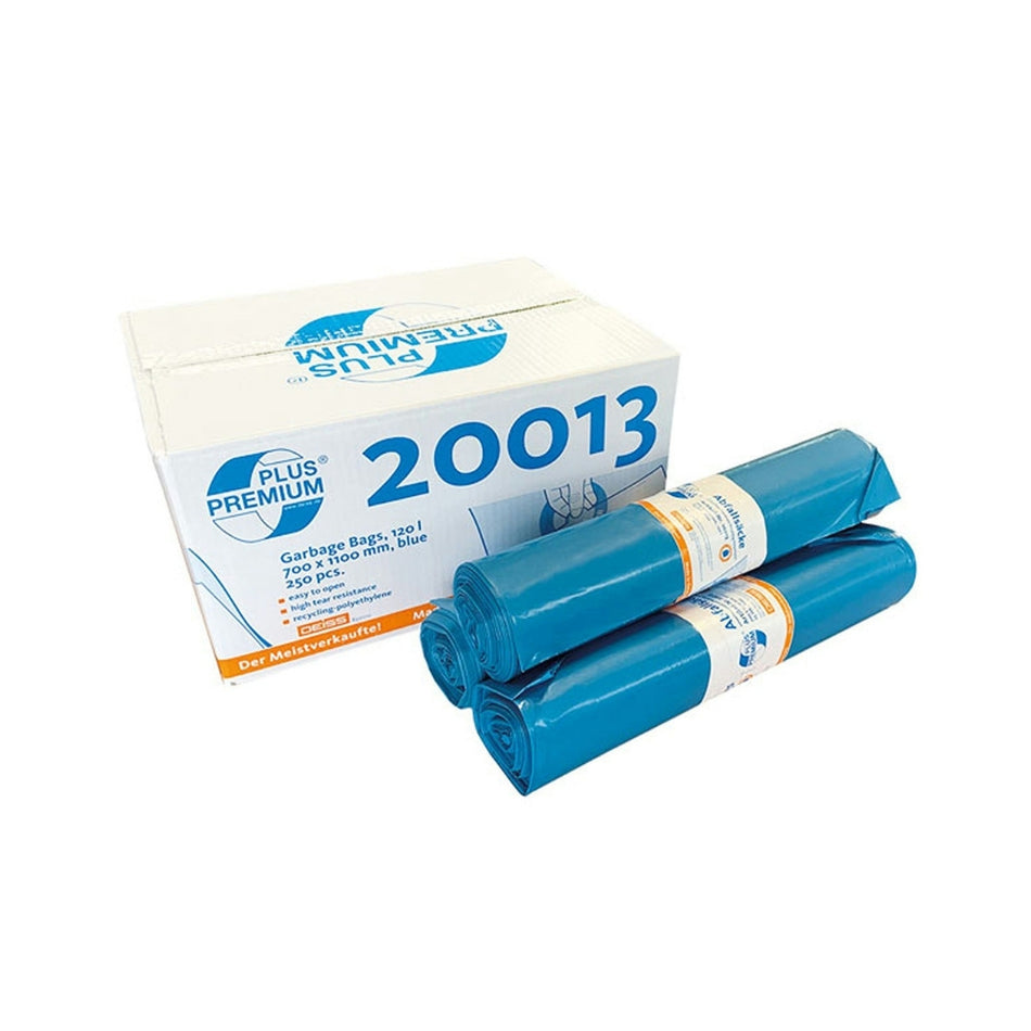 Deiss Premium Plus Abfallsack 120 L, Blau, Typ 60