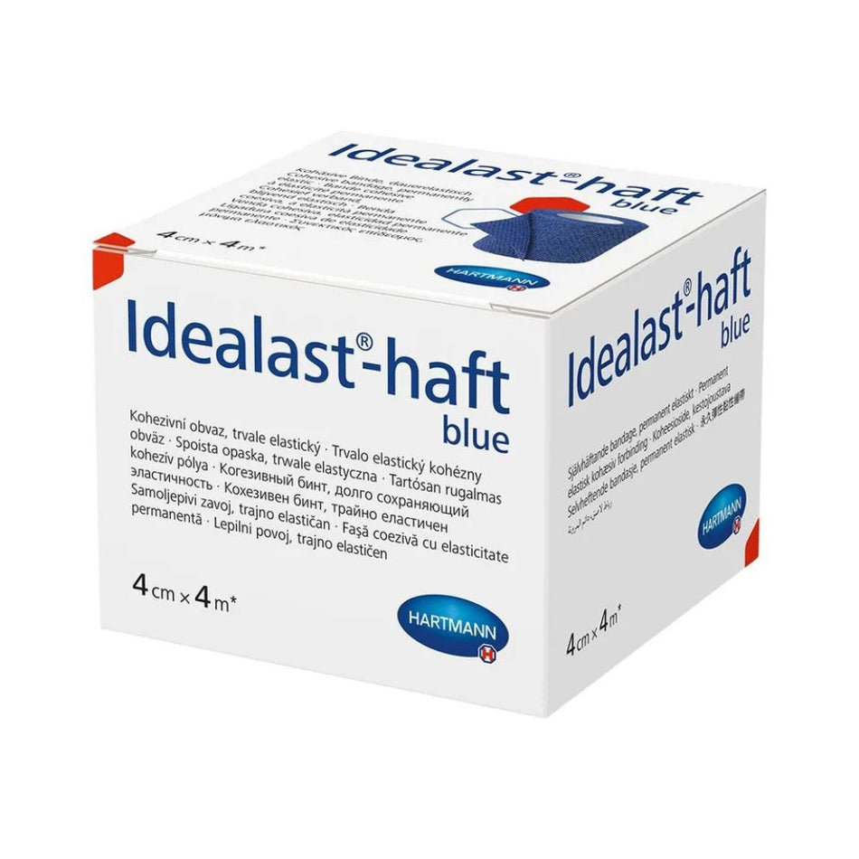 Hartmann Idealast®-haft Color – blaue Idealbinde, 4 m kohäsiv & elastisch
