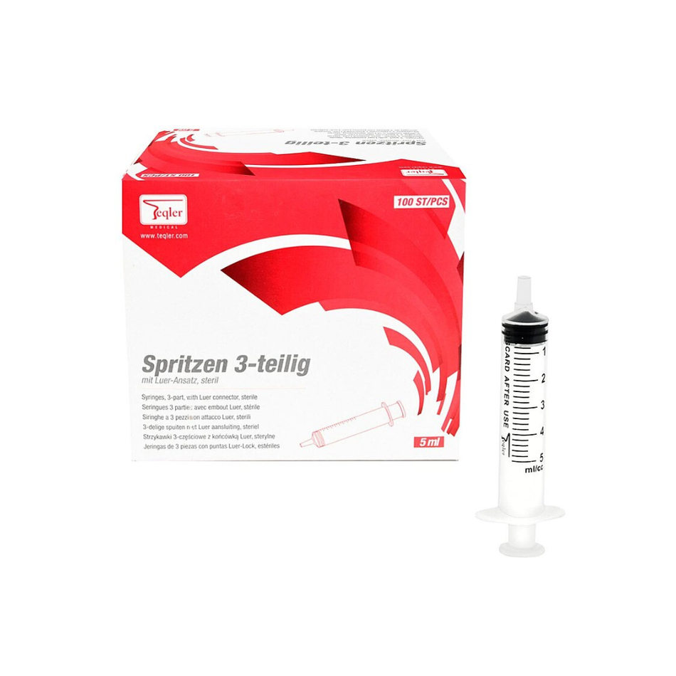 3-teilige Luer-Einwegspritze