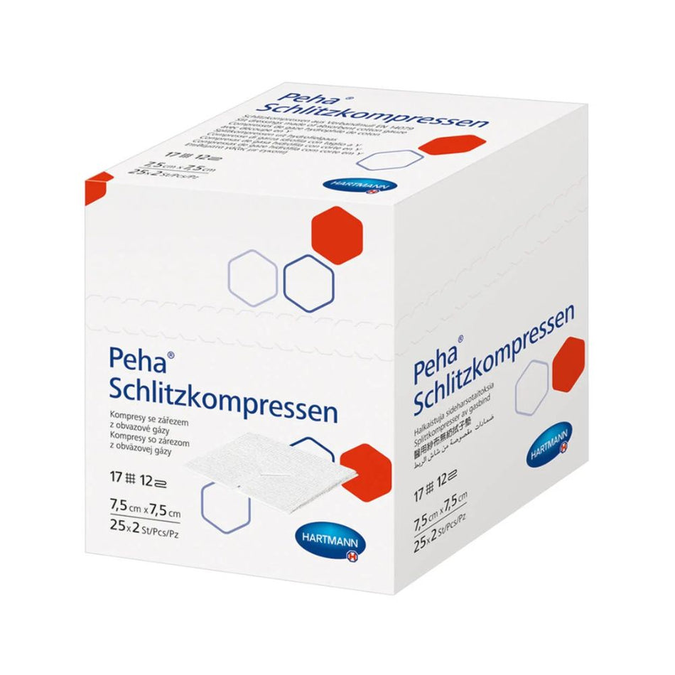 Peha® Schlitzkompressen, 12-fach, steril