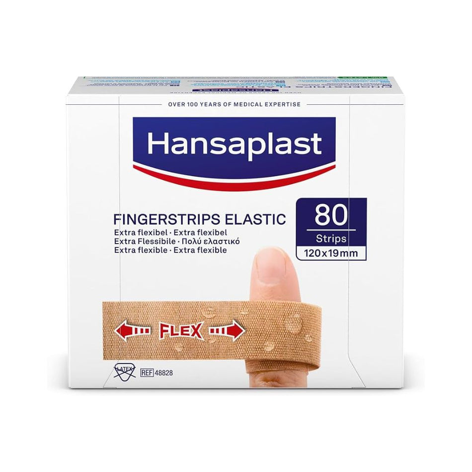 Hansaplast® Elastic Fingerstrips 12 x 1,9 cm – 80 Stk. / Packung
